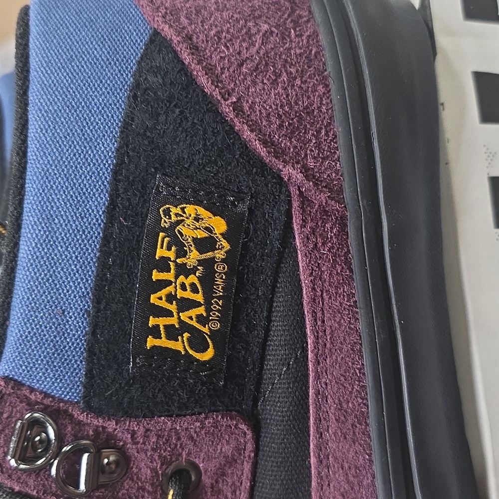 Vans Half Cab Burgundy and Black Suede Skate Shoes - Picture 7 of 14